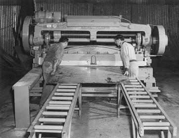 old black and white photo of a shear